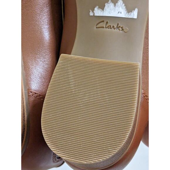 Clarks Collection Leather Loafer Juliet Aster Brown Gold Size 6 New Shoes - Picture 7 of 8
